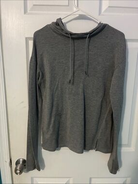 Athletic Works Charcoal Gray Pullover Hooded Long-Sleeve Top